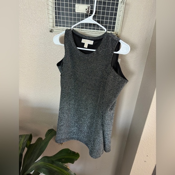 Michael Kors Off Shoulder Gray Sparkles Top Blouse - Picture 1 of 7